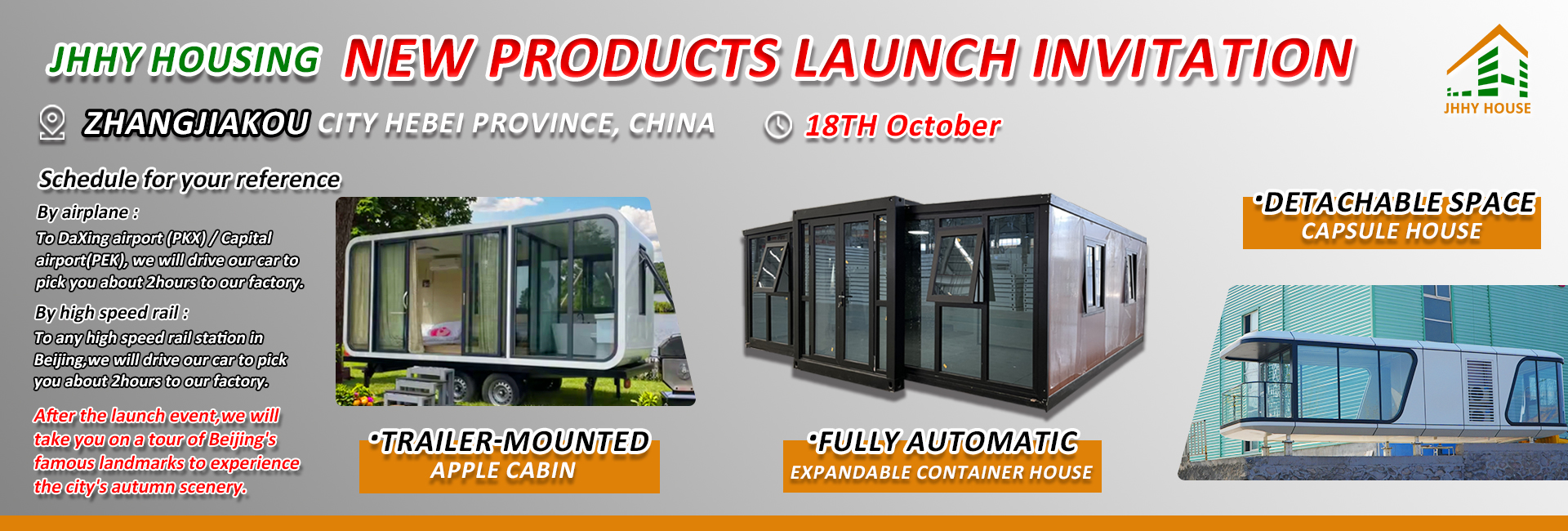 Weltweite Produkteinführung, Containerhaus, Fabrik