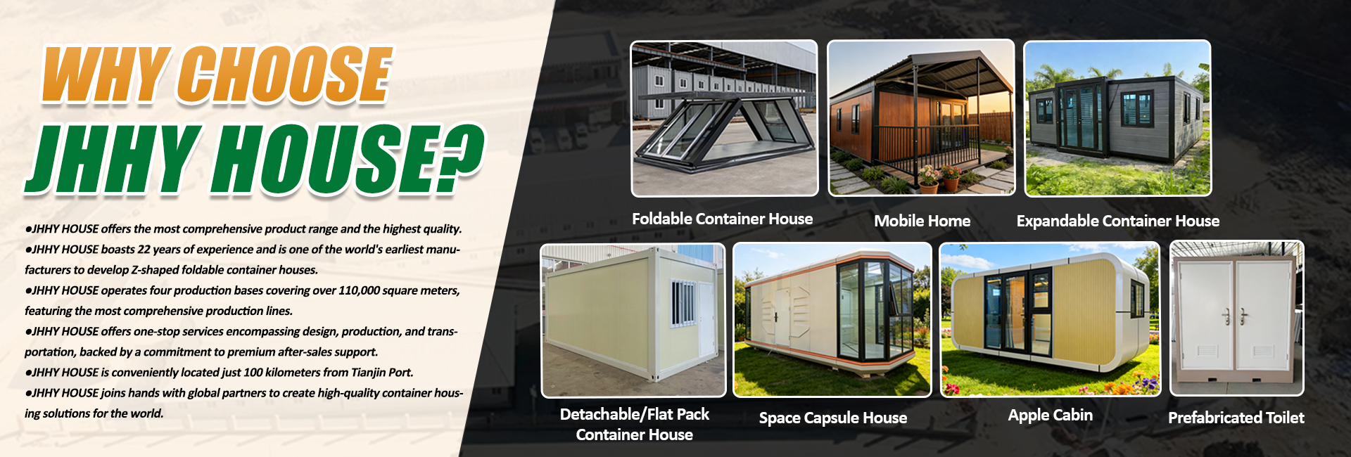 Weltweite Produkteinführung, Containerhaus, Fabrik